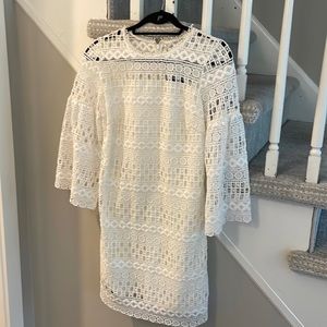 Laundry White Crochet Dress